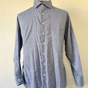 Taylor Stitch flannel thick Button Shirt Blue Button Down Mens 44